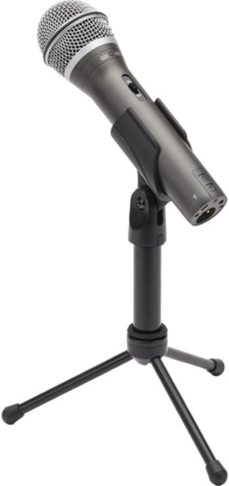 SAMSON Technologies Q2U USB/XLR Dynamic Microphone Recording and Podcasting Pack | Gray Bundled with Pop Filter + Mic Arm + Microfiber Cleaning Cloth (4 Items)