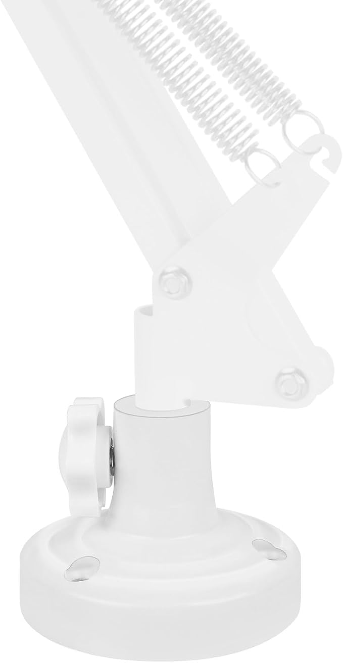 GEEKRIA for Creators Microphone Table Flange Mount Adapter, Metal Table Mount Clamp with Adjustable Interface Aperture Compatible with TONOR T20, Aokeo AK-35, InnoGear Microphone Arm (White)