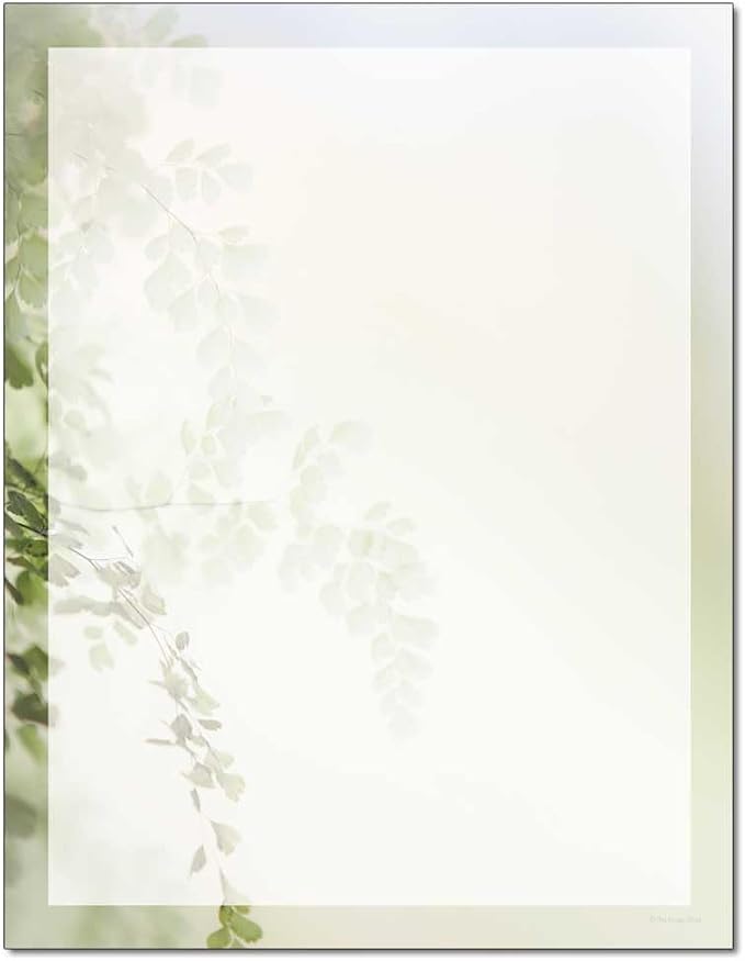 Spring Tree Letterhead, 25 Pack - 8.5 x 11 inches, DIY Printing, Laser & Inkjet Printer/Copier Compatible