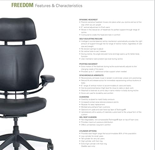 Humanscale Freedom Office Chair with Headrest - Ergonomic Work Chair with Standard Height Adjustable Duron Arms - Wheels for Carpet - Graphite Frame with Dark Brown Corde 4 Fabric