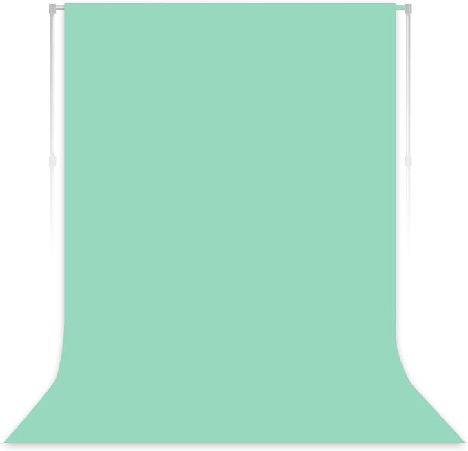 MintGreen Backdrop for Photoshoot Professional Photo Backdrop Background Curtain for Product Photography Portraits Wedding Party Live Streaming Video Recording 7X10 FT