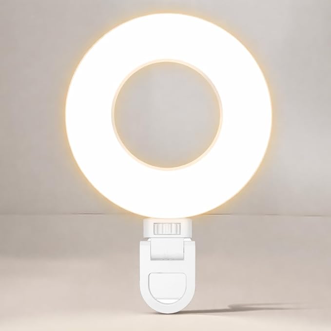 LITTIL Selfie One Pro - Ring Light for Phone, iPhone, Android or Laptop | 3 Adjustable Light Modes | Rechargeable Batteries | Removeable Clip | Perfect for Beauty, Influencers, Creators