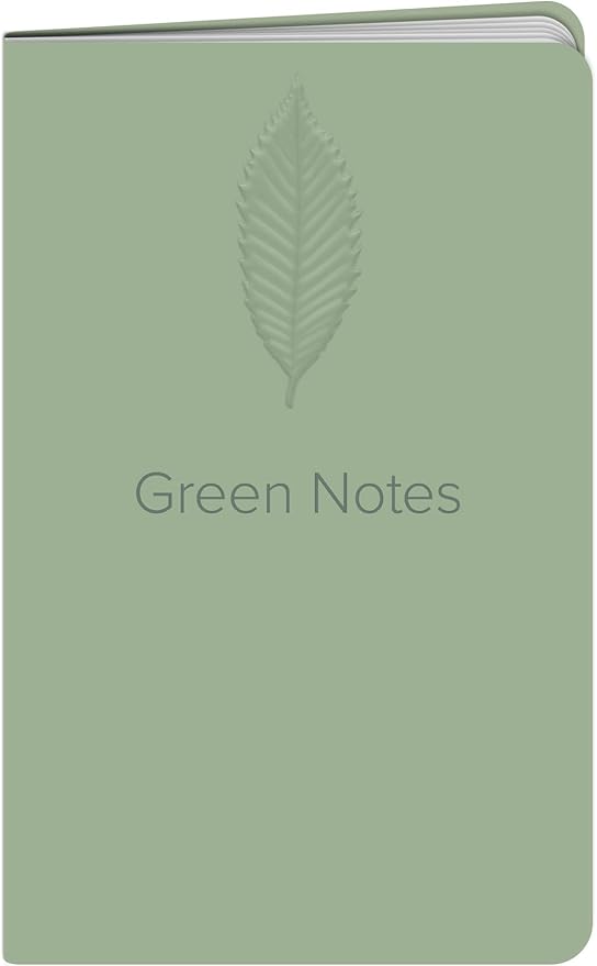 New Leaf Green Notes™ Memo Books, Sustainably Designed, 100% Recycled Paper, Chestnut Redwood and Ash Embossed Covers, Blank Lined and Dotted Page Mixed Pack, 3.5" x 5.5", 3 Books Per Pack