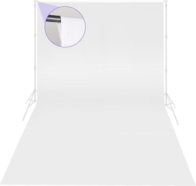 Backdrop for Photoshoot 10x20ft, Large White Photo Curtain for Party, Thick Polyester Fabric Background for Photography, Screen Drapes for Photographic Studio Video Recording