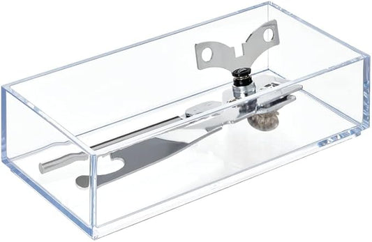 iDesign Clarity Collection Vanity Tray Organizer, 4" x 8" x 2", Clear | Small, Decorative, For Bathroom, Bedroom, Closet, Entryway, Countertop