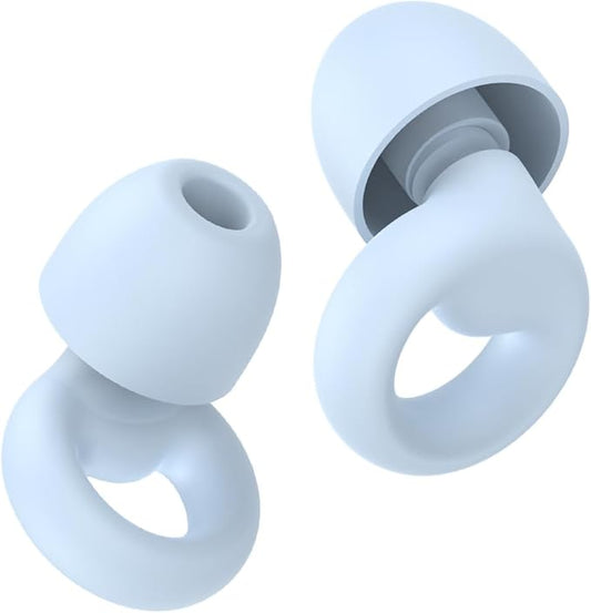 Ear Plugs for Sleeping Noise Cancelling, Reusable 35-46dB Noise Reduction Earplugs with 7 Silicone Ear Tips & Carry Case, Comfortable Hearing Protection for Sleep, Work, Study, Travel & Concerts Blue