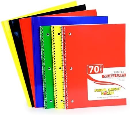 School Supply Boxes | 17" Solid Black Backpack Bundle for High School | Back to School Bookbag with Supplies | Pencil Pouch, Notebooks, Filler Paper, Folders, Mechanical Pencils & More