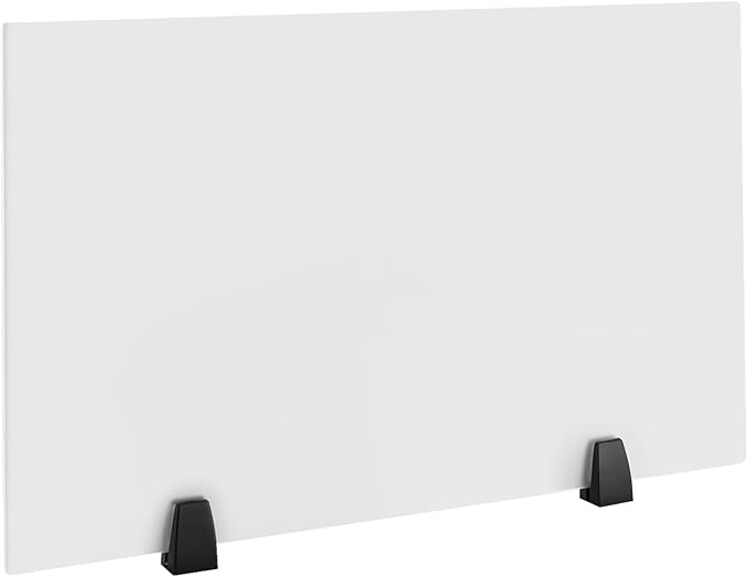2Pcs Desk Privacy Panels 30 x 18inch Desk Partition Acrylic Desk Dividers Clamp-On Privacy Divider on Desk Partition Home, Classroom, Office Partitions