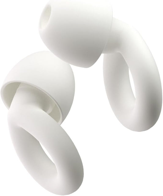 Earplugs for Sleeping, 33db Noise Canceling Ear Plugs, Waterproof Reusable Noise Canceling Earplugs for Concerts, Motorcycles, Travel and Hearing Protection - 8 Ear Tips in XS/S/M/L, White