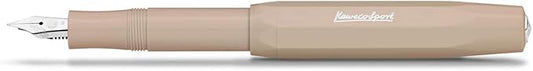 Kaweco SKYLINE SPORT Fountain Pen Macchiato I Premium Fountain Pen for Ink Cartridges I Exclusive Fountain Pen 13 cm I Nib: B (Broad)