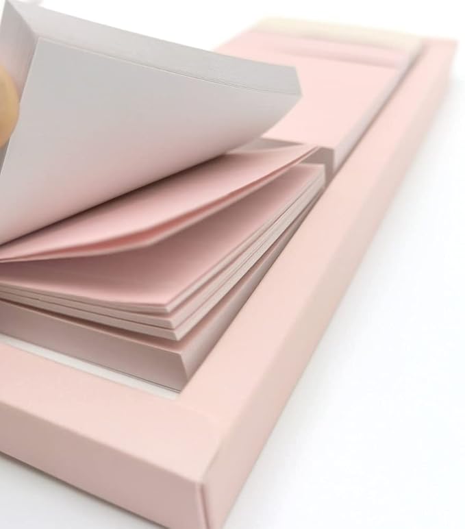 Pink Lined Sticky Notes Set 240 Sheets Square Lined Sticky Notes Pads 240 Sheets Pastel Small Sticky Notes, 4 Pads/Pack