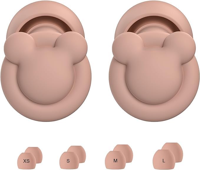 Ear Plugs for Sleeping Noise Reduction, Hearing Protection Ear Plugs for Sleep, snoring, Study, Super Soft with 8 Ear Tips in XS/S/M/L (Walnut, One Size)