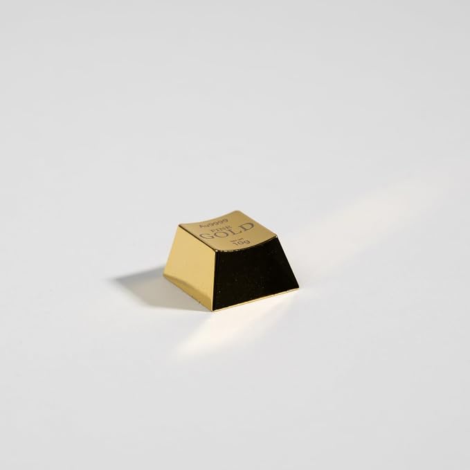 Artisan Zinc Alloy Keycap for Mechanical Keyboard ESC Key, Golden Single 1U Size, MX Switch Compatible, Decorative Design for Gaming and Typing (IDP-01)