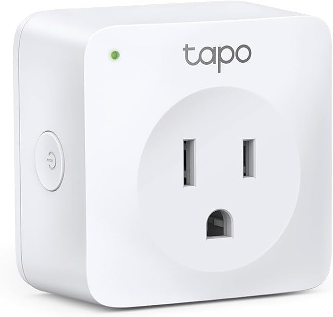 TP-Link Tapo Smart Plug Mini, WiFi Outlet Works With Alexa Echo & Google Home, No Hub Required, Remote Control Appliances From Anywhere, New Tapo APP Needed (P100)