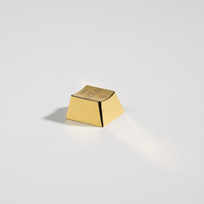 Artisan Zinc Alloy Keycap for Mechanical Keyboard ESC Key, Golden Single 1U Size, MX Switch Compatible, Decorative Design for Gaming and Typing (IDP-01)