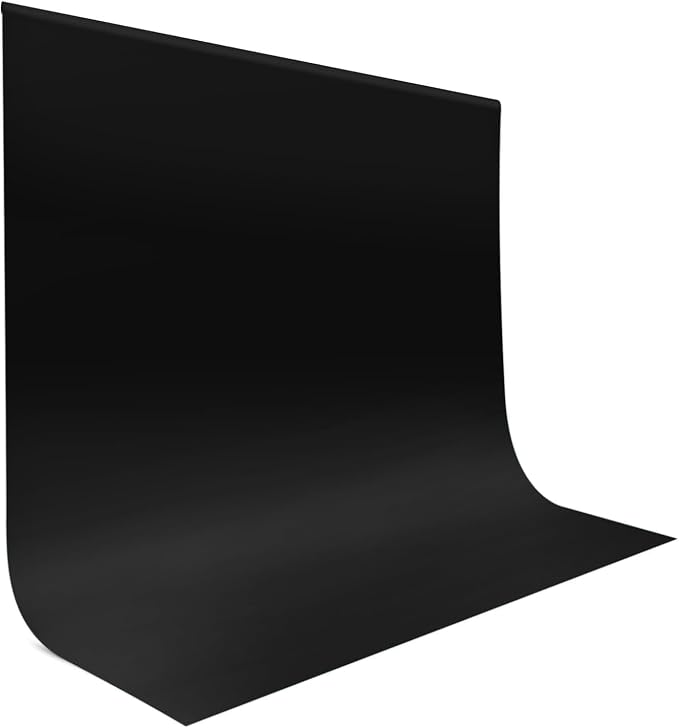 Black Backdrop 10 X 10 Ft, Solid Black Photo Backdrop, High Density Polyester Fabric Pure Black Backdrop Curtain Screen, Collapsible Seamless Black Background for Photoshoot Party Video Studio