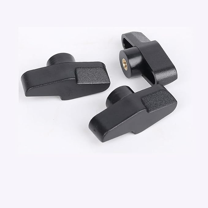 6 Pack Microphone Stand Wing Knobs Replacement M4 Threaded T-Plastic Wing Nuts Tightening Thumb Screw Knobs for Boom Arm Mic Stand Suspension Scissor Arm Camera Mount Overhead Phone Arm