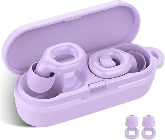 Ear Plugs for Sleeping, 35dB Noise Reduction Hearing Protection EarPlugs, Reusable Silicone Earplug, 7 Pair Eartips in XS/S/M/L Replaceable Single/Double Ear Plug for Sleep, Study, Work, Events