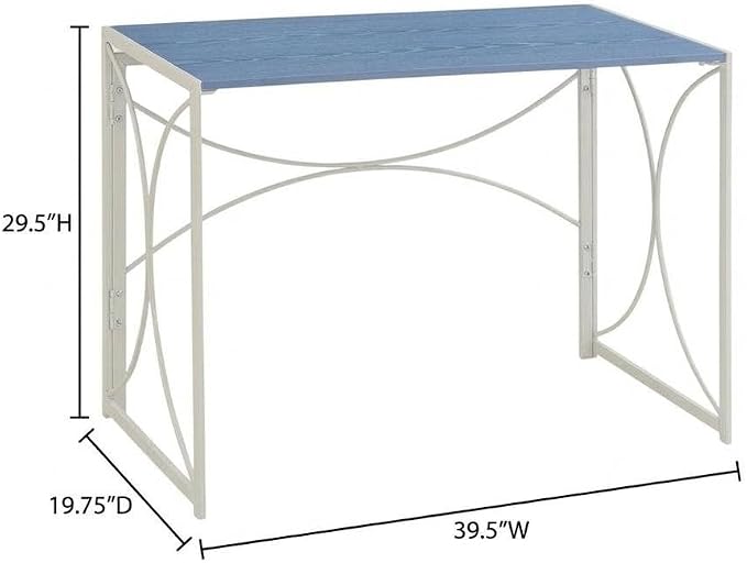 Blue Folding Desk with Compact Design, Lightweight, Ideal for Home and Office Settings, Durable Construction, Easy to Store