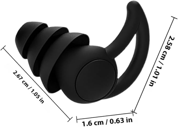 GALPADA 2pcs Silicone Noise Cancelling for Sleeping and Work Comfortable Secure Fit Noise Reduction Portable Black for Study Rest and Focus