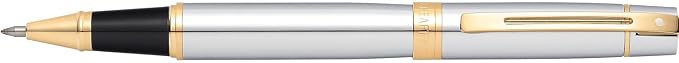 Sheaffer 300 Chrome Rollerball Pen with Gold Tone Trim