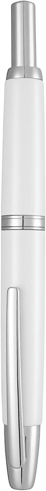 Jinhao 10 Retractable Fountain Pen with Pen Case (Pearl White, Millimeters, 0.5mm, Fountain Pen)