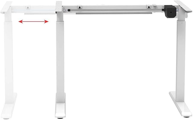 Monoprice 131291 Height Adjustable Sit-Stand Riser Table Desk Frame - White With Electric Single Motor, Compatible With Desktops From 39 Inches Up To 63 Inches Wide - Workstream Collection
