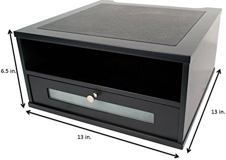 Victor Midnight Black Collection Monitor Riser, 13" X 13" X 6.5", Black, Supports 50 Lbs