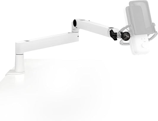 Elgato Wave Mic Arm LP White - Premium Low Profile Microphone Arm with Cable Management, Desk Clamp, Versatile Mounting and Fully Adjustable, perfect for Podcast, Streaming, Gaming, Home Office