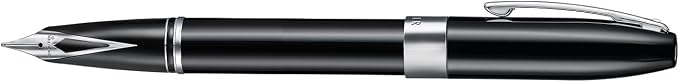 Sheaffer Legacy 9064 Fountain Pen, Medium 14KT PVD Gold Inlaid Nib, Black Lacquer Finish with Chrome-Plated Trim, Includes Leather Pouch & Premium Gift Box