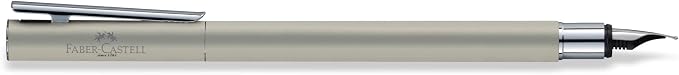 Faber-Castell NEO Slim Fountain Pen, Matte Stainless Steel - Extra Fine