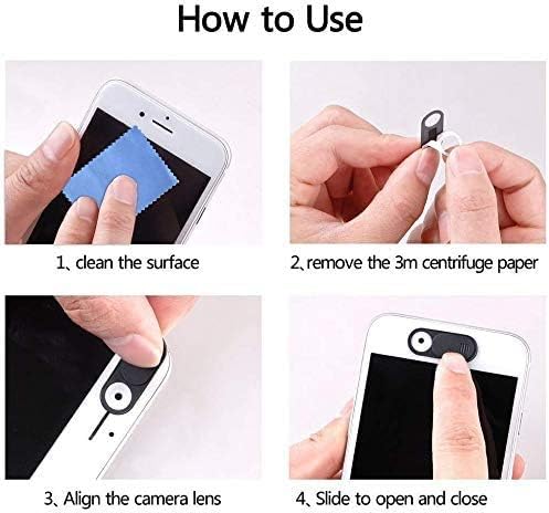 LUC Webcam Cover Slide, 6 Pack Ultra-Thin Laptop Web Camera Cover, Compatible with MacBook, Laptop, PC, Computer, iMac, iPad, Protect Privacy and Security