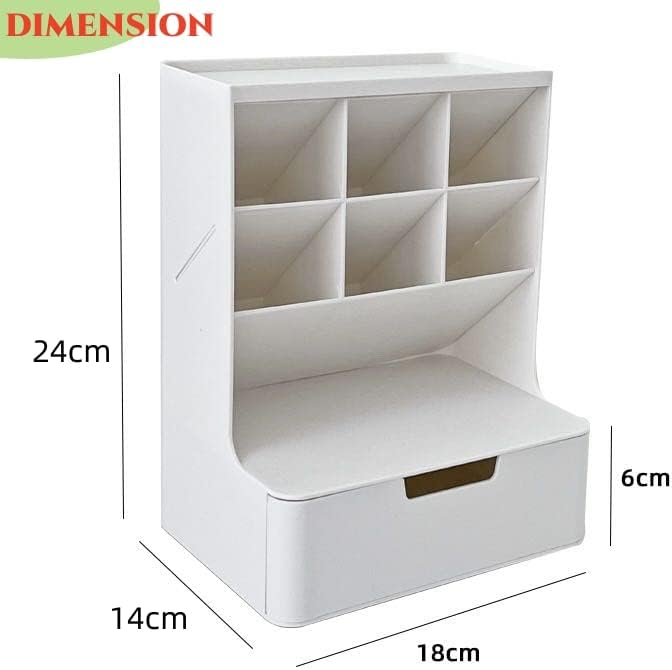 Desk Organizer with Drawer Pencil Organizer for Desk Office Organization Desktop Stationary Organizer for School Home Office Art Supplies