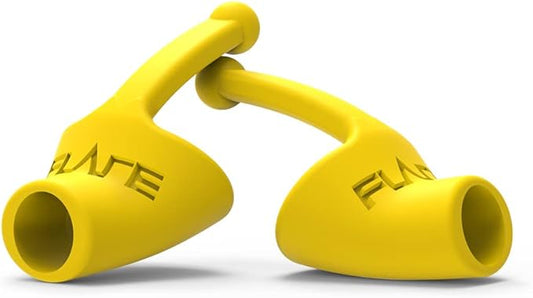 Flare Calmer Kids | Ear Plugs Alternative | Daily Noise Relief | Sound Sensitivity | Stress Relief | No Muffling | Improve Wellbeing | Comfy, Reusable, Soft Silicone Earplugs | Earplugs | Yellow