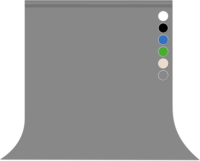 Grey Backdrop Background for Photography Photo Booth Backdrop for Photoshoot Background Screen Video Recording Parties Curtain 5x7FT