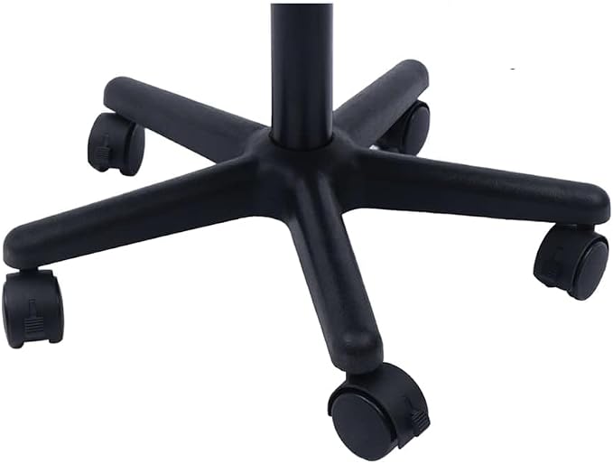Footrest Stool Under Desk, 15.75-20in Height Adjustable Footrest, Leg Rest Ottoman, Ergonomic Office Foot Stool, with 360° Rolling Wheels, Portable for Home, Train, Load Capacity 220LBS Black