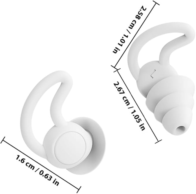 2pcs Noise Cancelling Soft Silicone Noise Blocking Sleep for Work Study Travel Pressure Relief for Adults Lightweight Portable Design for Quiet Rest and Focus