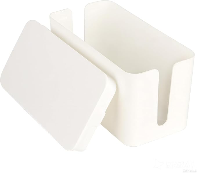 Mini Cable Management Cord Cover Wire Hider Box Concealer Organizer Protector System for Home Theater Entertainment Center Office School (Mini, White)
