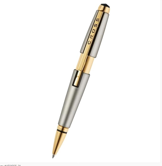 Cross Edge Sonic Titanium Lacquer with Gold PVD Appointments Selectip Rollerball Pen, Black Ink - Elegant Accessory for Smooth Writing - Capless Slide-Open & Snap-Shut Design - Comfortable Grip