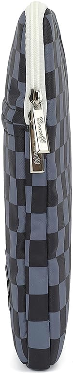 Canvaslife Black Checker Pattern Laptop Sleeve 15 Inch 15 Case and 15.6 Laptop Bag