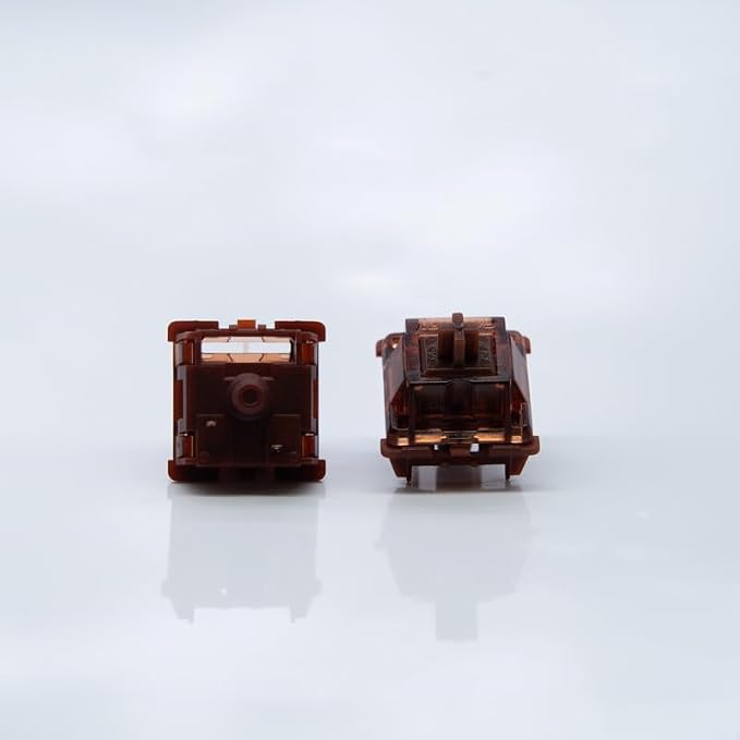 GATERON Phantom Brown Keyboard Switches, Tactile 55gf RGB LED Factory Pre-lubed Key Switches for MX Mechanical Keyboard(Brown, 110PCS)