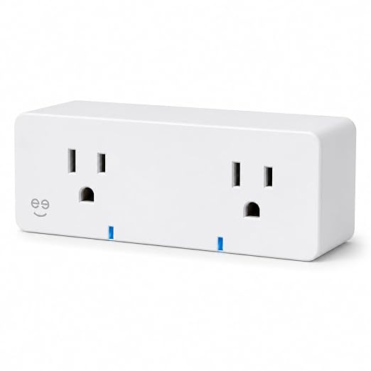 Geeni Switch Duo Double Smart Plug, White, 2 Outlets – No Hub Compatible with Alexa and Google Assistant, Requires 2.4 GHz Wi-Fi