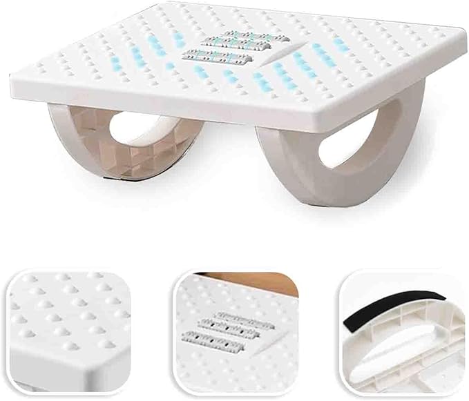 Foot Rest Under Desk, Larger Size Office Desk Footrest,Rocking Foot Nursing Stool,Rocker Balance Board,Ergonomic Design for Posture Support, Office and Home Use (White)
