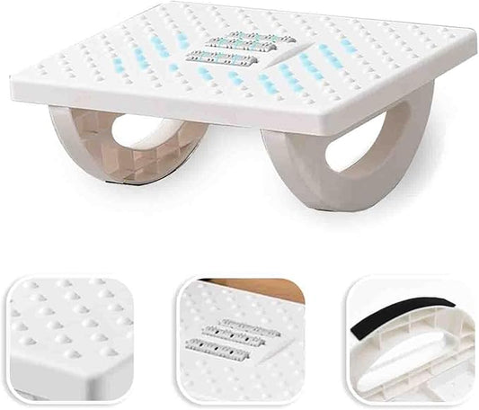 Foot Rest Under Desk, Larger Size Office Desk Footrest,Rocking Foot Nursing Stool,Rocker Balance Board,Ergonomic Design for Posture Support, Office and Home Use (White)