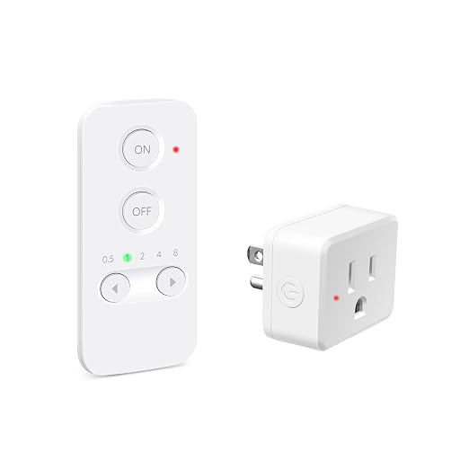 NineLeaf Programmable Remote Timer Switch & Wireless Outlet Plug, 500ft Range Plug in Light Switch, 15A/1500W Wall Mounted On/Off, No Wiring Needed for Fans, Christmas Lights, 1Remote 1Outlet