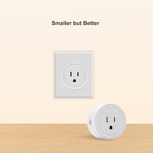 Smart Plug Compatible with Alexa and Google Home, WiFi Smart Outlet Socket Remote Control Timer Function, Only 2.4GHz Network
