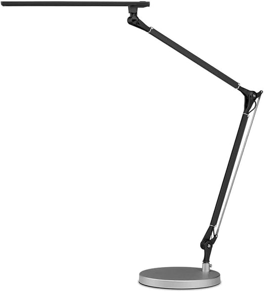 UPLIFT DESK E7 LED Desk Lamp - Adjustable 3 Color Modes, Dimmable Home Office Desk Light for Standing Desk, Dual Monitors, Aluminum Task Lamp (Silver Base)