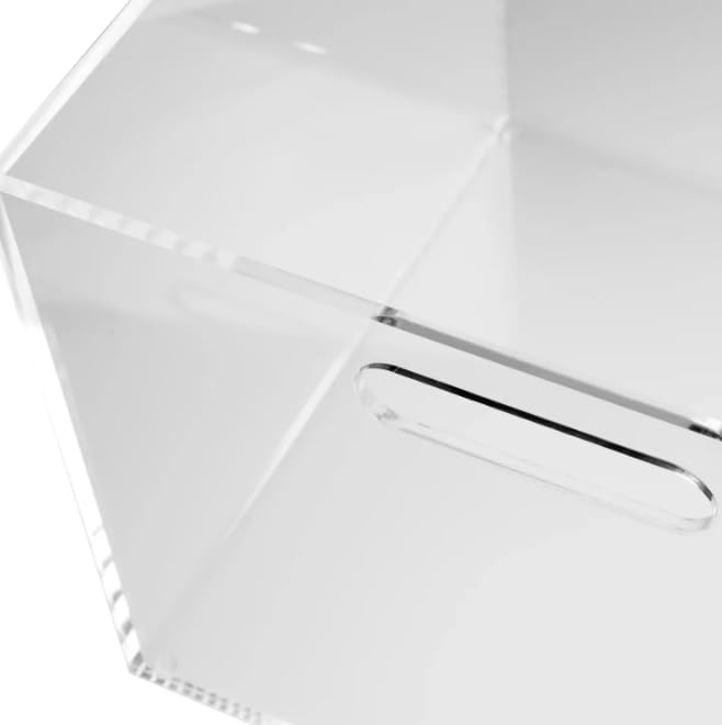 russell+hazel Acrylic Hanging File Box Organizer, Letter Size, Clear | Files letter-size folders in clear acrylic style. Doubles as chic storage for the home office, bathroom or pantry.