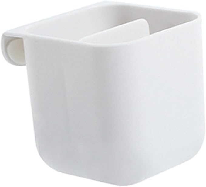 Screen Pen Storage Container PP Multi Purpose Stick On Desk Screen Organizers Desktop Pencil Holders Organizer (White)
