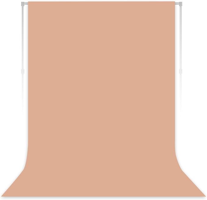 Nude Backdrop for Photoshoot, Professional Photo Backdrop Background Curtain for Product Photography, Portraits, Wedding, Party, Live Streaming Video Recording 8X10 FT (Background Only)